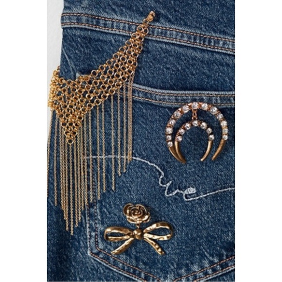 Free People Horsing Around Brooch in Gold Rhinestone Yellowstone Western Horse - Picture 2 of 14